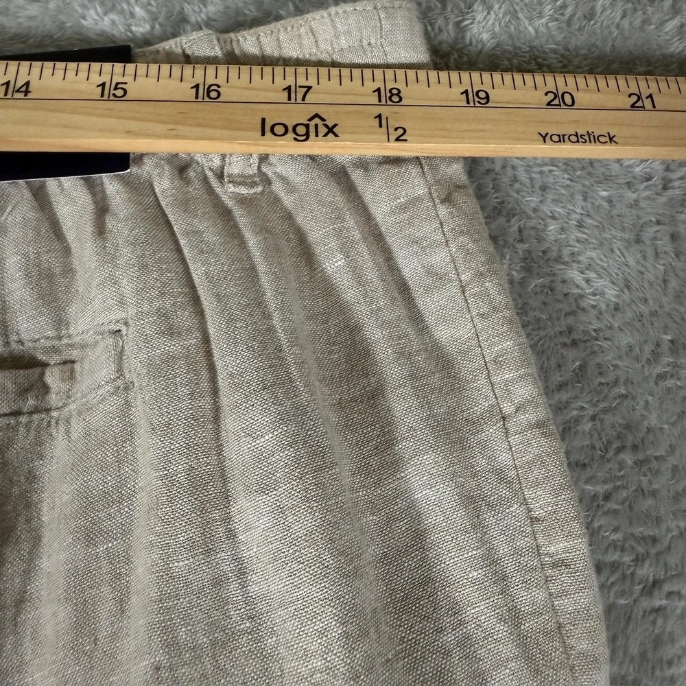 Daniel Hechter Linen Pants Mens Large Beige‎ Lightweight Vacation Summer NWT